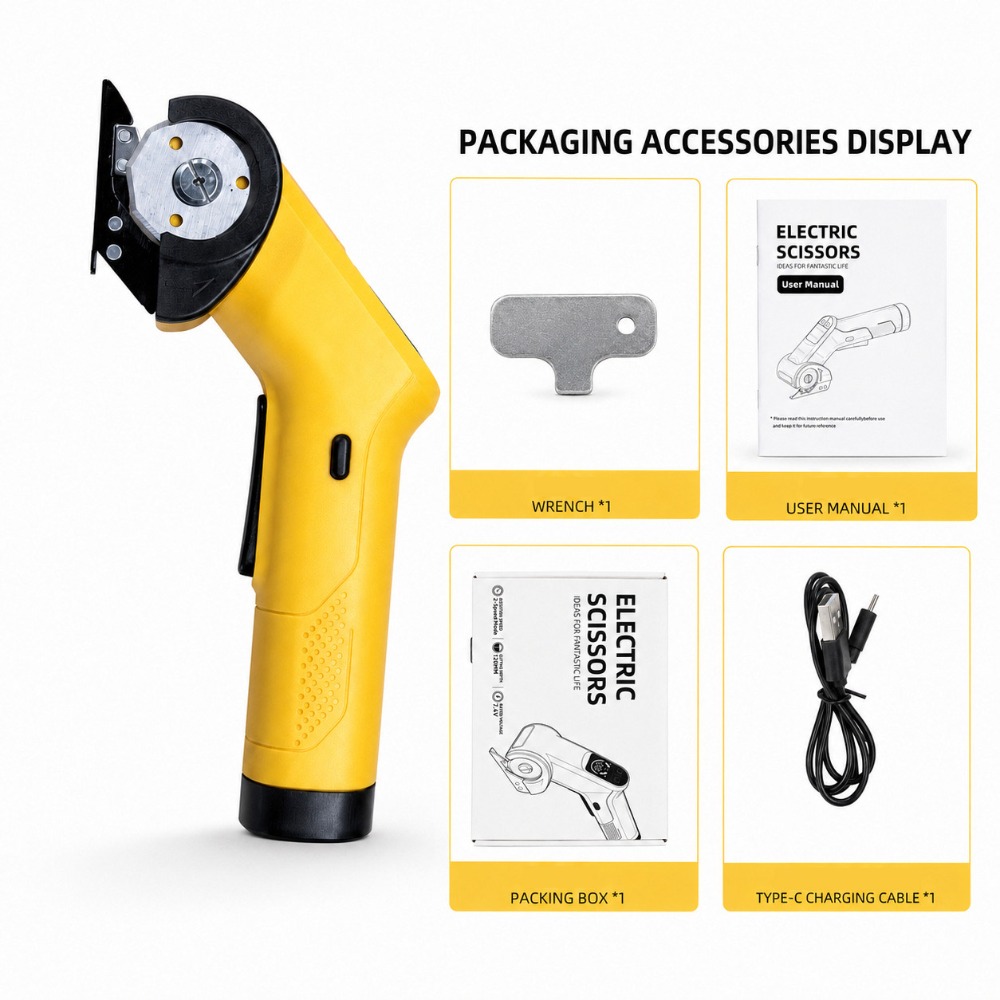 Rotary Cutter Fabric - 충전식 무선 전기 원단 절단기, 정밀
