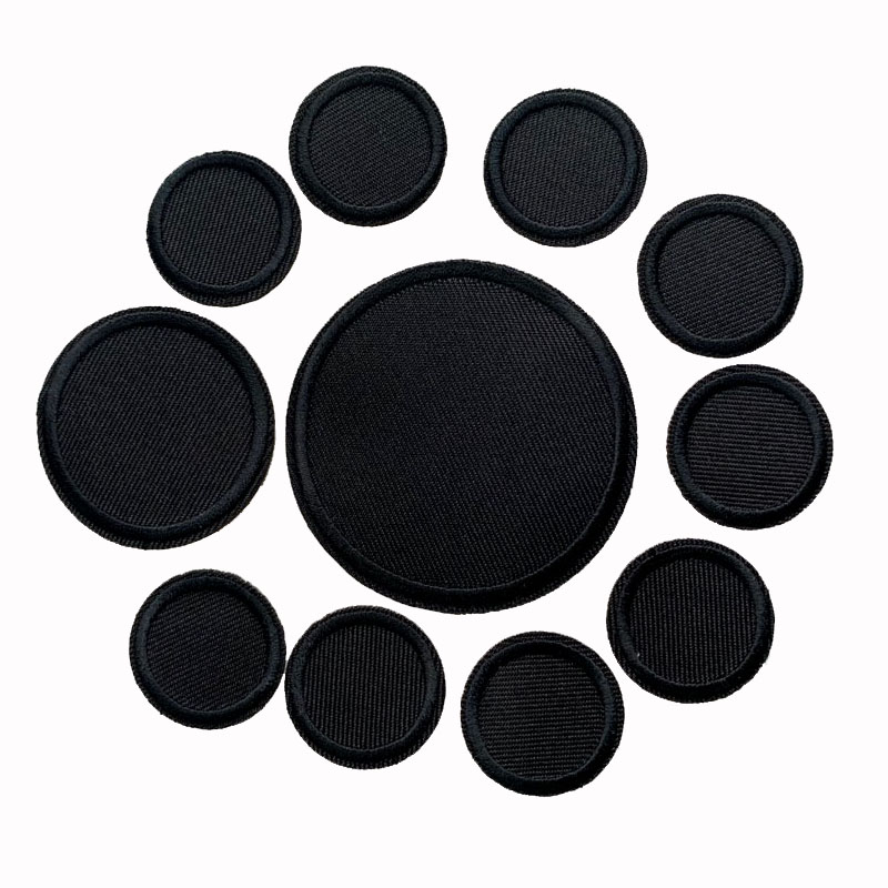 Velcro Sew On - 5Pcs 블랙 라운드 패치 의류 철