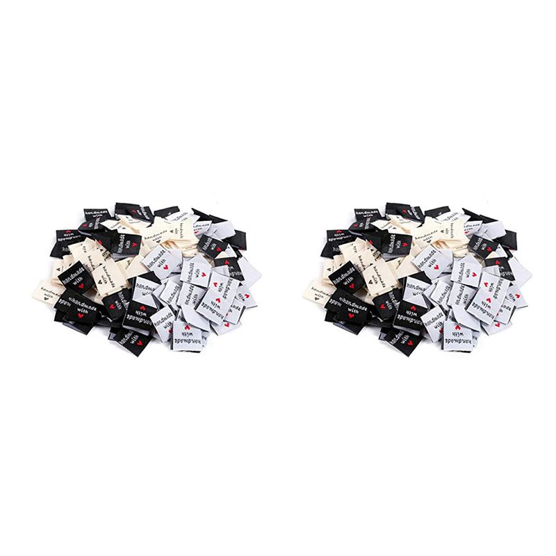 Sewing Labels - A02M-300 Pcs 손으로 만든 바느질로 꿰매는