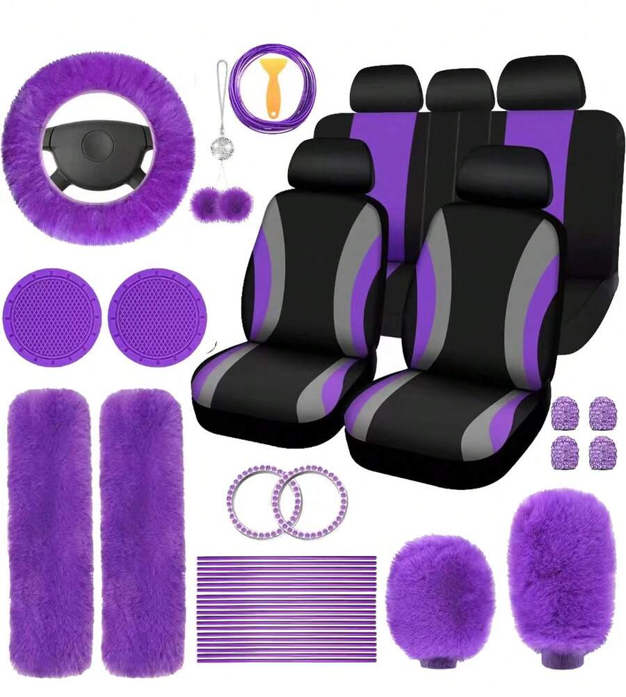 Shoulder Pad Set In - 35종 자동차 시트 커버 세트 (핸들
