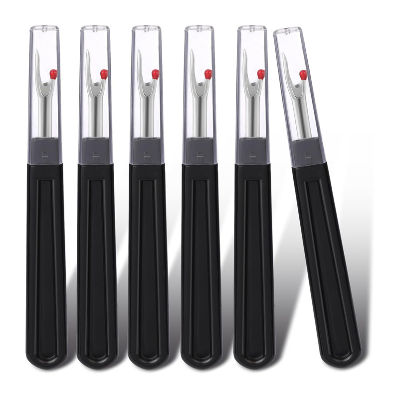 Seam Ripper Tool - 6종 봉제용 실 제거기 세트, 검정색