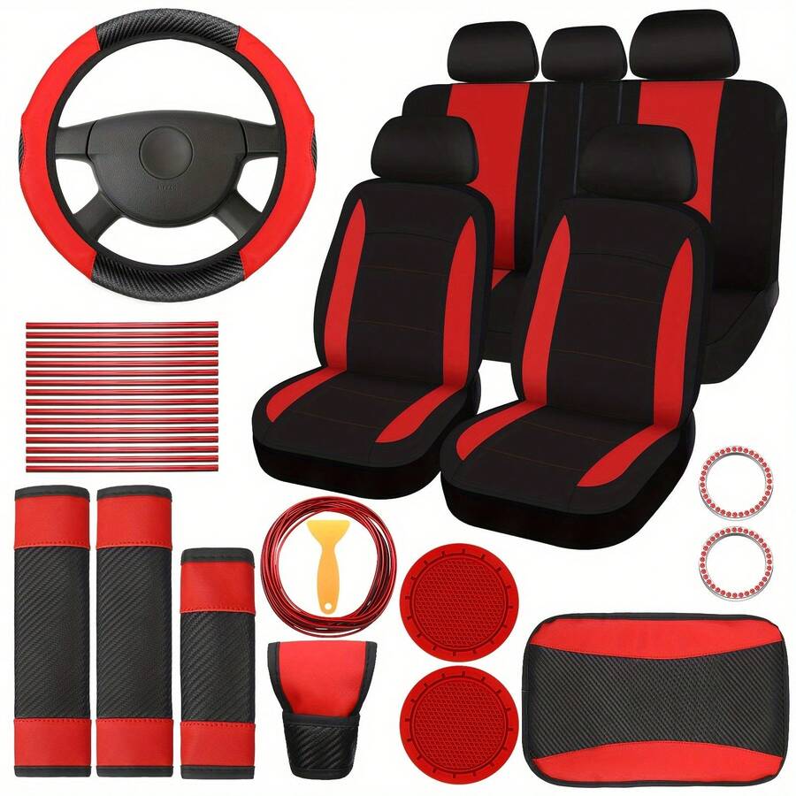Shoulder Pad Set In - 여성에게 적합, 폴리에스터 자동차 시트 커버,