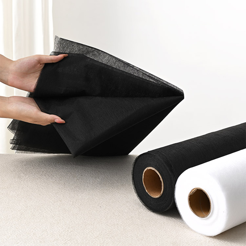 Interfacing Iron On - 1x1M 블랙 화이트 양면 Interlining 접착