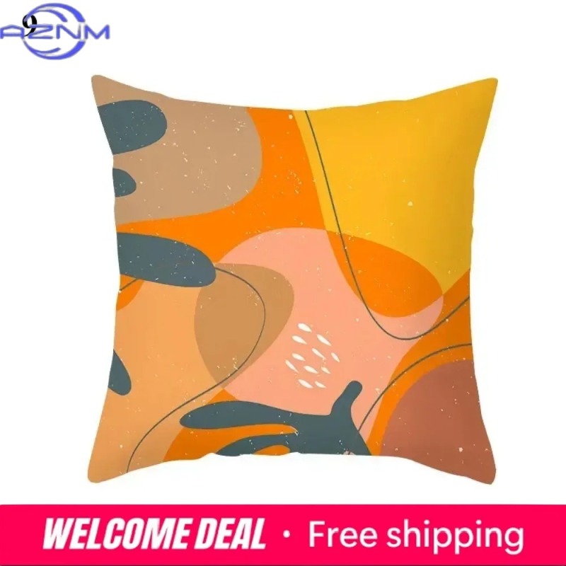 보헤미안 오렌지 추상 쿠션 커버, 미드 센추리 모던 미 - Century Textile & Sewing Supply Avenue C North Saskatoon Sk 리뷰 및 가격