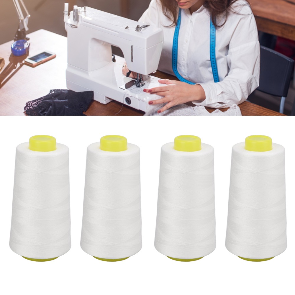 4개입 3000야드 각 세트의 서거스레드 콘, 흰색 폴 - Serger Thread Cone 리뷰 및 가격