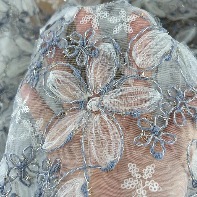 3D 자수 스팽글 메쉬 패브릭 레이스 네팅 소재 드레스 - Textiles Sewing Techniques 리뷰 및 가격