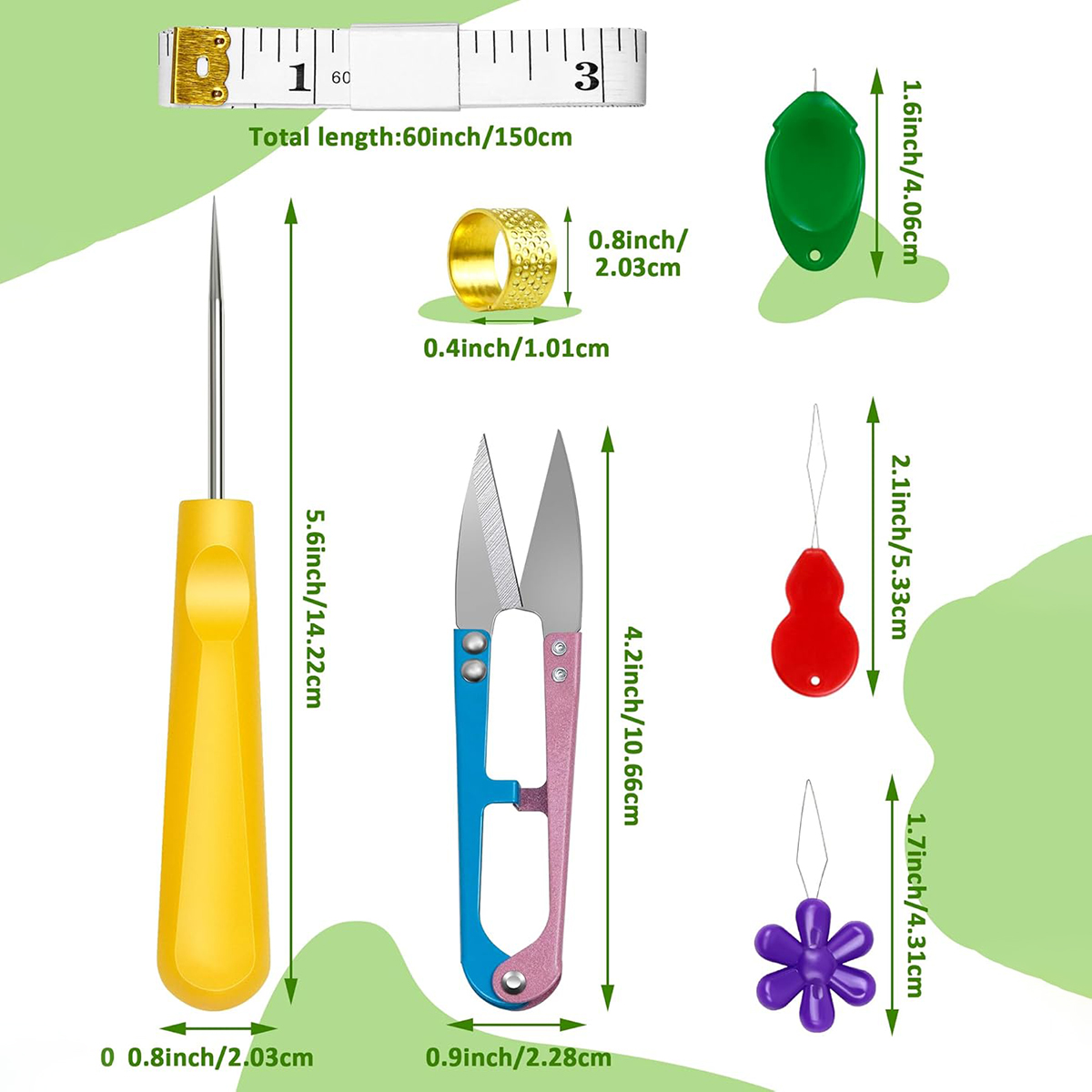 스레드 스닙이있는 전문 솔기 리퍼 키트 바늘 스레더 줄 - Seam Ripper Tool 리뷰 및 가격