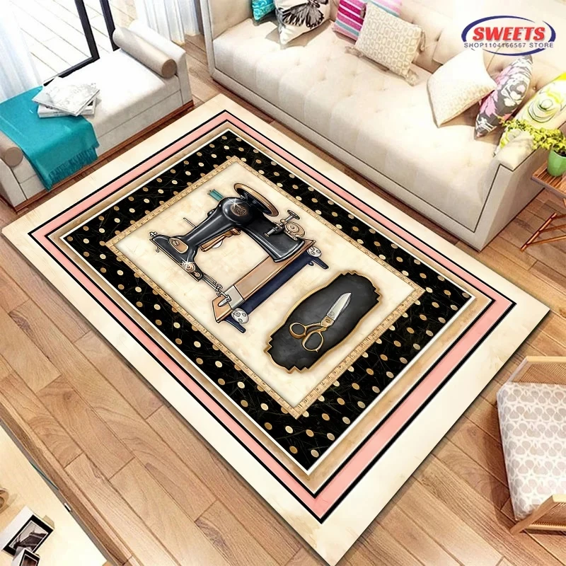 신제품 빠른 배송! 빈티지 재봉틀 프린트 테마 카펫 다 - Textile Sewing Store 리뷰 및 가격