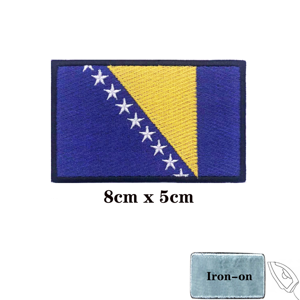 1PC 보스니아 헤르체고비나 국기 패치 줄무늬 배지 태 - Velcro Sew On 리뷰 및 가격