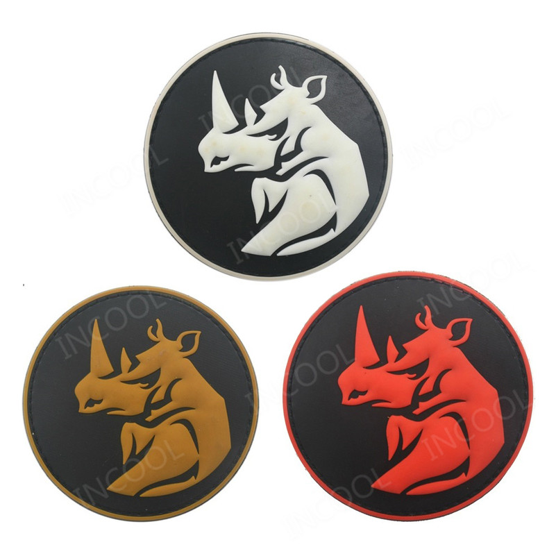 Rhino 헤드 PVC 패치 전술 후크 패치, 코뿔소  - Velcro Sew On 리뷰 및 가격