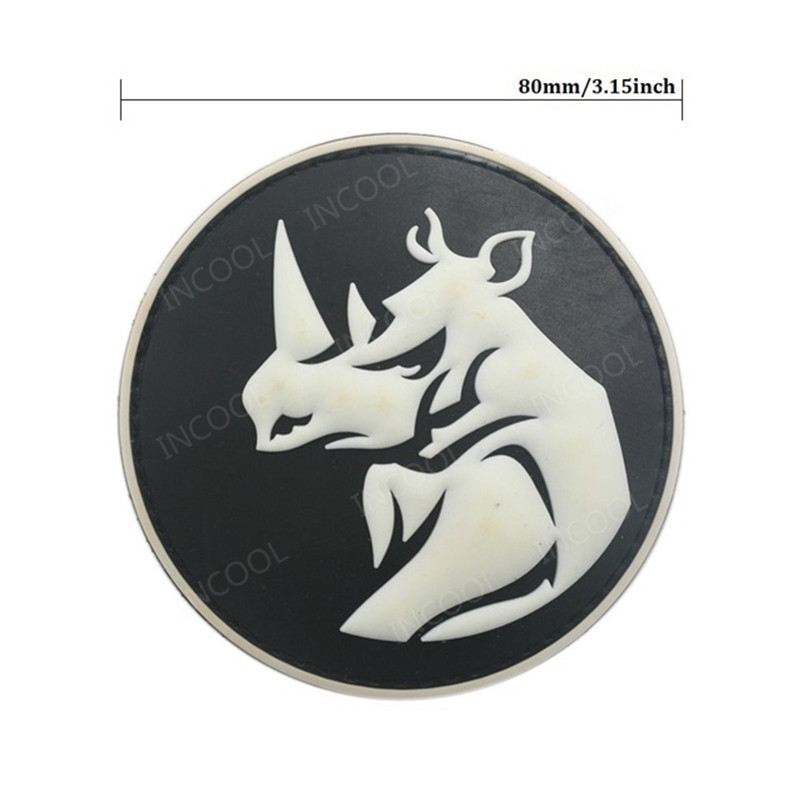 Rhino 헤드 PVC 패치 전술 후크 패치, 코뿔소  - Velcro Sew On 리뷰 및 가격